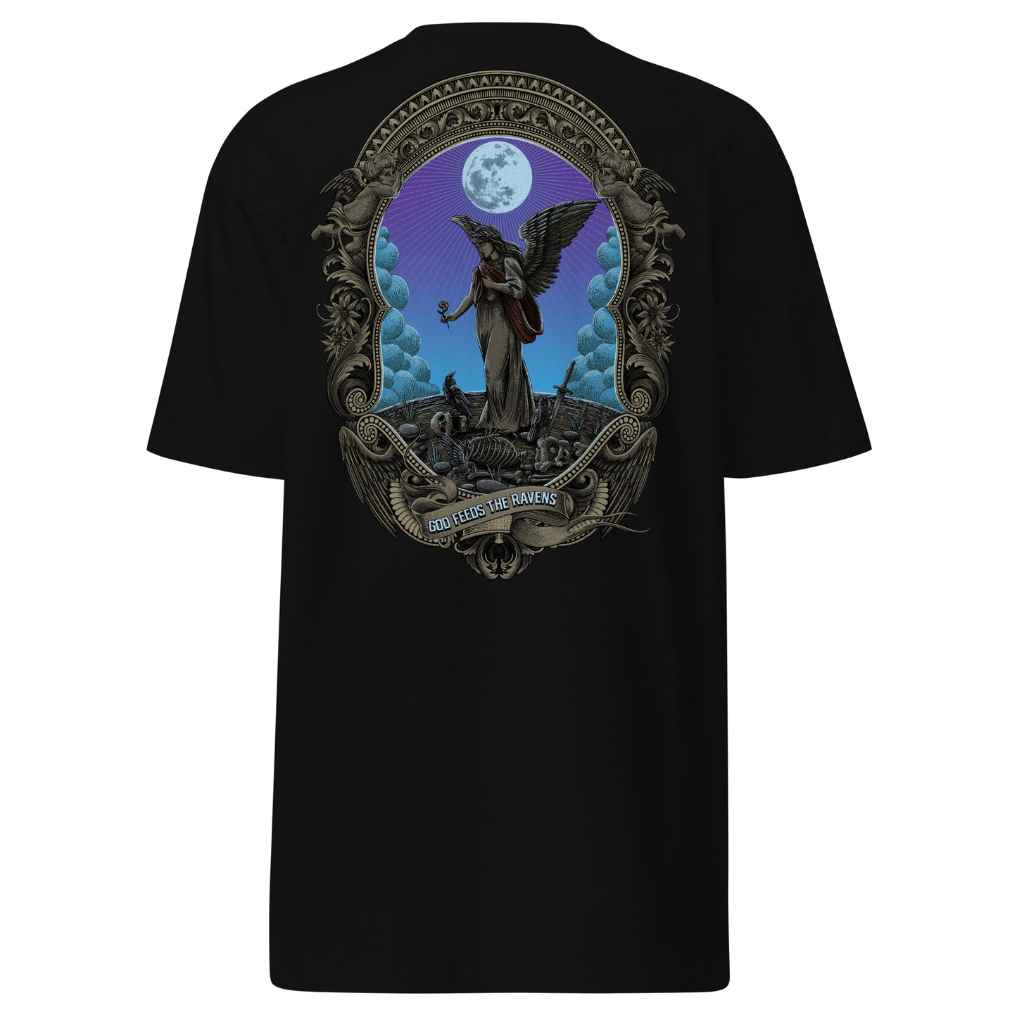 God Feeds the Ravens Men's Tee